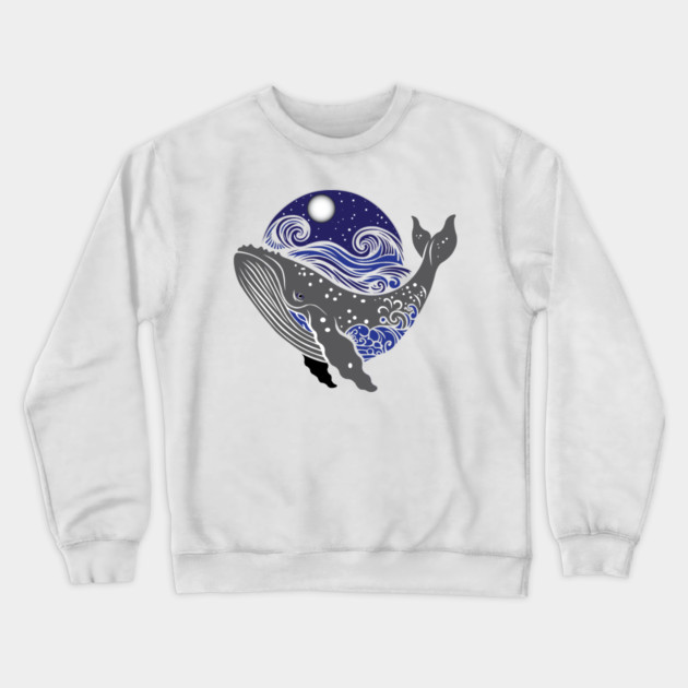 The Mighty Whale of the Sea Crewneck Sweatshirt by DickinsonDesign