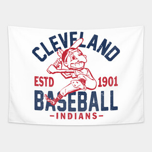 Retro Cleveland Indians Guardians Tapestry