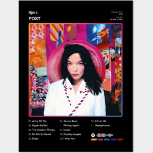 Björk - Post Tracklist Album Posters and Art