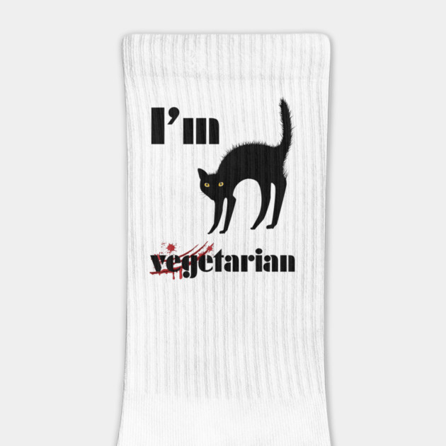 I’m Not Vegetarian – Funny Black Cat Dark Humor Graphic by MakerMind8.2