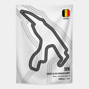 Belgium Race Track Tapestry