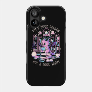 Book Dragon - Cute Dark Dragon Books Color Gift Phone Case