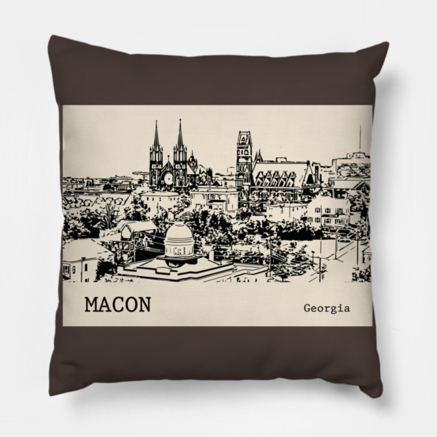 Macon Georgia Pillow by Lakeric