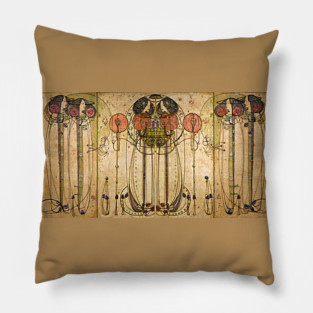 Art Nouveau Charles Mackintosh The Wassail Pillow