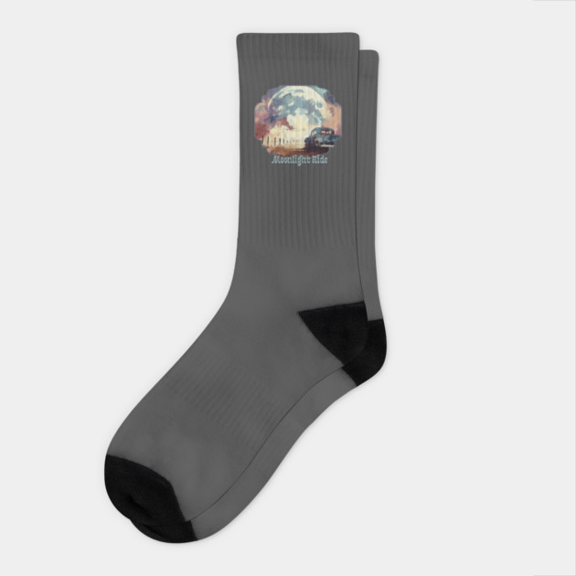 Moonlight Ride Socks by TopTenGraphics