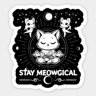 Zen Cats - Cute Kawaii Cats in Zen Mode Sticker