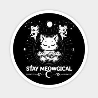 Zen Cats - Cute Kawaii Cats in Zen Mode Magnet