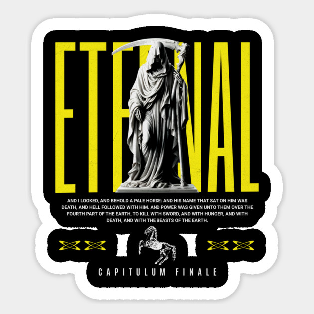 Grim Reaper Statue - Capitulum Finale Sticker by Designed By Marty