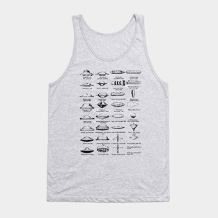 Vintage UFO Identification Chart Tank Top