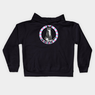 Trans Rights Or I Bites Cat Kids Hoodie