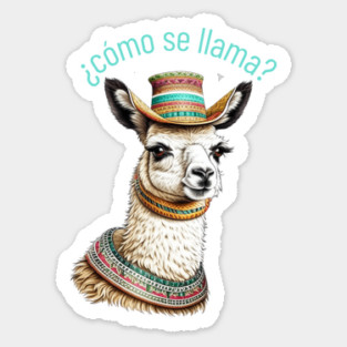 ¿cómo se llama? llama pun Sticker