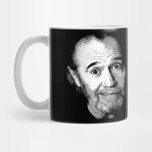 george carlin black and white vintage quote FAN MADE Mug