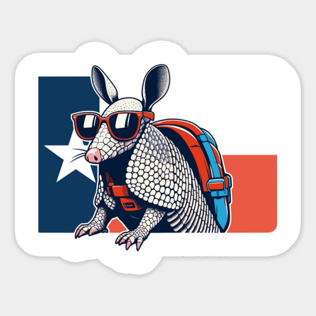 Armadillo - Texas Wildlife Magnet by JessArty