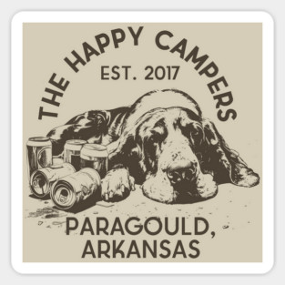 The Happy Campers - Bummin' Basset Sticker