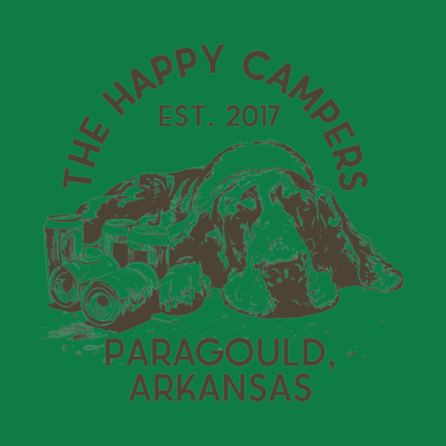 The Happy Campers - Bummin' Basset by rt-shirts