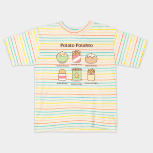 Potato Potahto Mashed Potato French Fries Hash Brown Potato Chips Kids T-Shirt