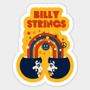 Billy Strings Retro Face Sticker