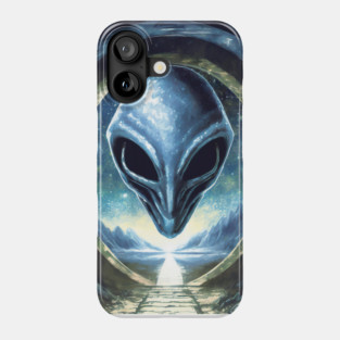Floating Alien Head Phone Case