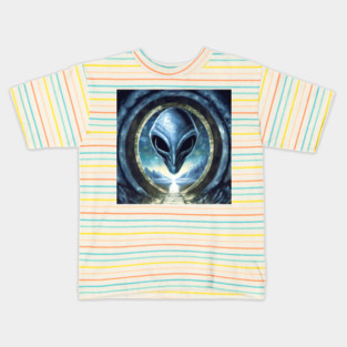 Floating Alien Head Kids T-Shirt