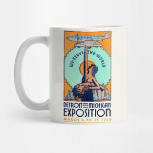 1936 Detroit Michigan Exposition Mug