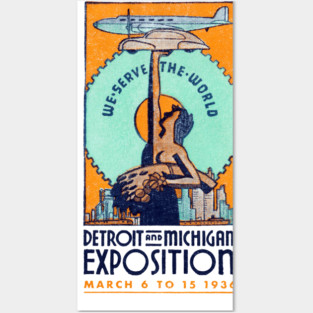 1936 Detroit Michigan Exposition Posters and Art
