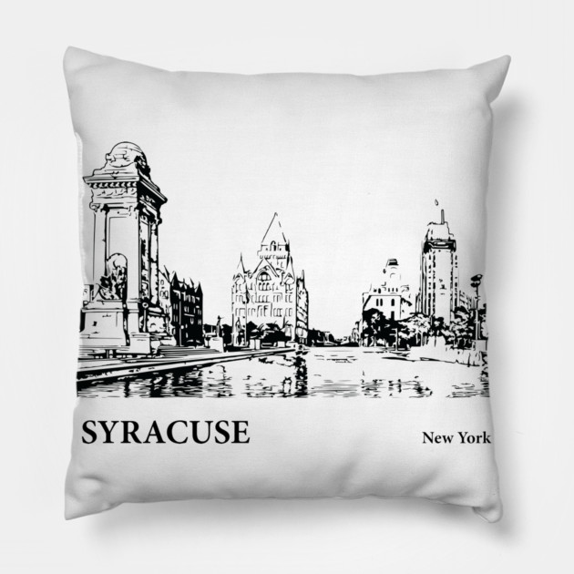 Syracuse New York Pillow by Lakeric