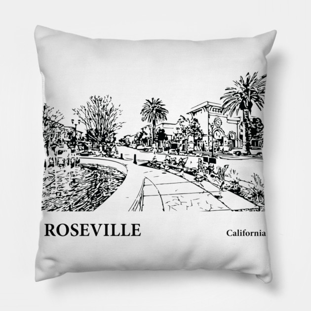 Roseville California Pillow by Lakeric