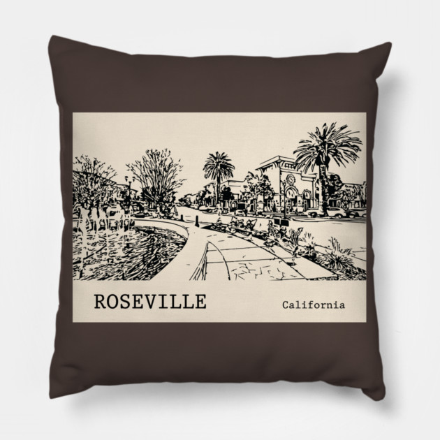 Roseville California Pillow by Lakeric