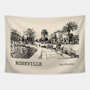 Roseville California Tapestry