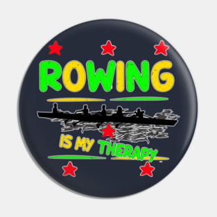 Strokes of Calm - The Rowing Therapy Tee Pin