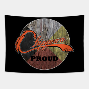 Chippewa Proud Medicine Wheel Tapestry