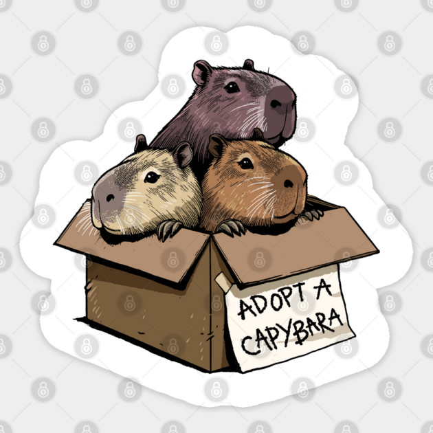 Adopt a Capybara Sticker by GoshWow®