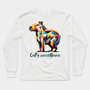 Capy CassoBara abstract geometric capybara Long Sleeve T-Shirt