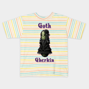 Goth Gherkin Anthropomorphic Gothic Emo Pickle Kids T-Shirt