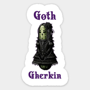 Goth Gherkin Anthropomorphic Gothic Emo Pickle Magnet