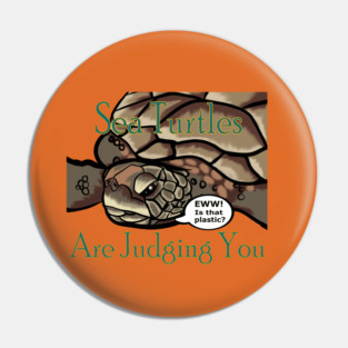 Judgy Sea Turtle Pin