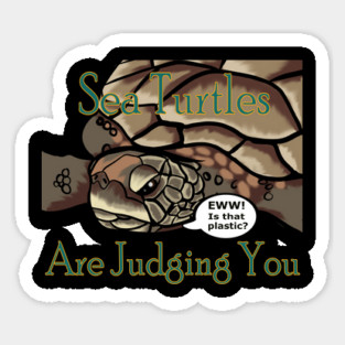 Judgy Sea Turtle Sticker