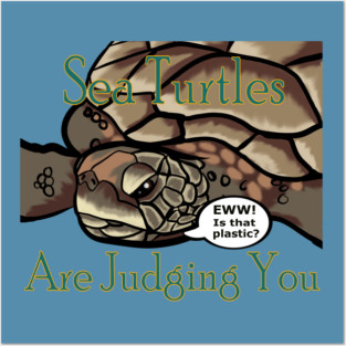 Judgy Sea Turtle Posters and Art