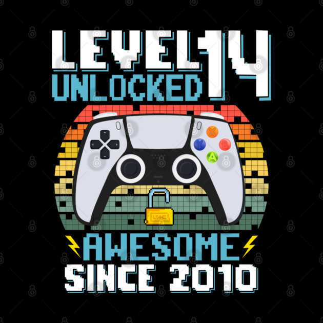 Level 14 Unlocked Awesome Since 2010 by Asg Design