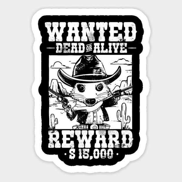 Wanted Opossum Magnet by GoshWow®