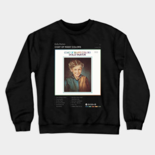 Dolly Parton - Coat Of Many Colors Tracklist Album Crewneck Sweatshirt