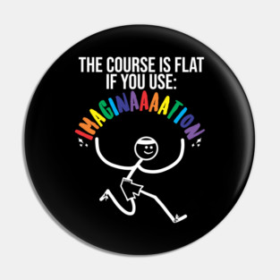 Cross Country Meme Funny Stick Figure Runner Pin