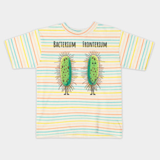 Bacterium and Fronterium silly paramecium bacteria pun meme Kids T-Shirt