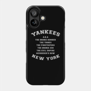 Yankees Alias Names Phone Case