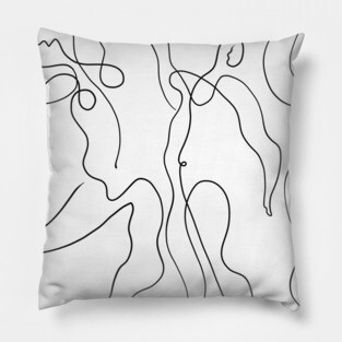 Picasso Line Art - Dancers Pillow