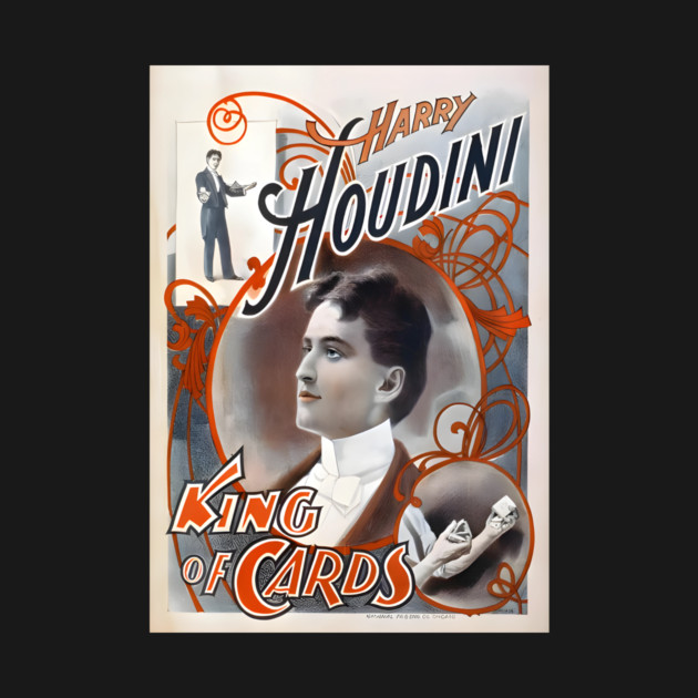 Vintage Magic Houdini Poster Stage Magician by QuirkyQuest Creations