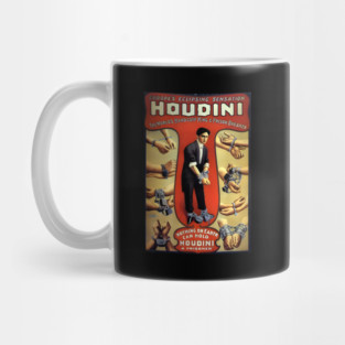 Vintage Magic Houdini Poster Stage Magician Mug