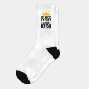 Black Father Leader King Socks