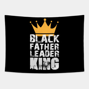 Black Father Leader King Tapestry