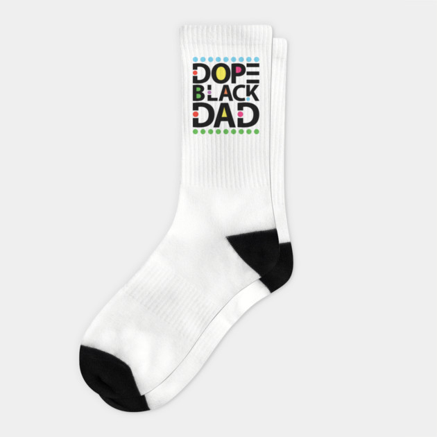 Dope Black Dad Socks by UrbanLifeApparel